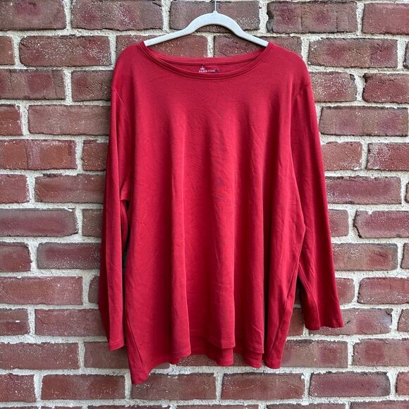 Eileen Fisher Organic Cotton Jersey Long-Sleeve Tee 1X NEW - Picture 1 of 7